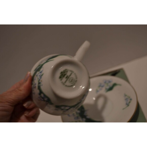 Vintage Lily of The Valley May Birthday Teacup & Saucer Avon NIB - Picture 3 of 5